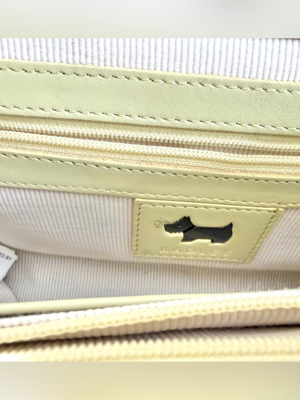 Radley London - Pistachio Leather Mini Grab Bag Purse - Floral Appliqué - Picture 8 of 8